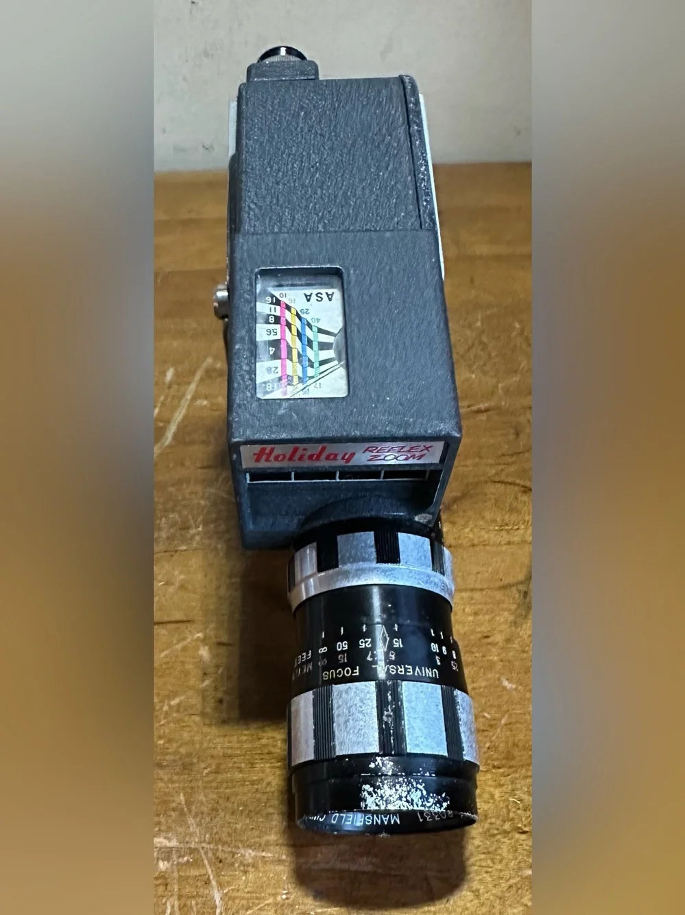 Vintage Mansfield Holiday Reflex Zoom 8mm Film Zoom Lens Handheld Movie Camera